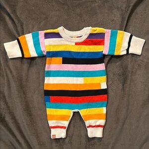 Lego Multicolor Striped Knit Baby One-Piece